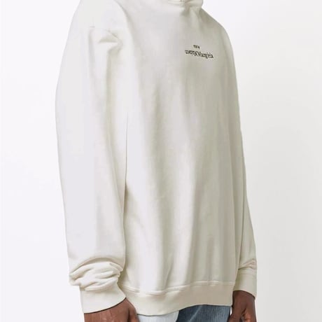 新品 maison margiela logo reverse hoodie