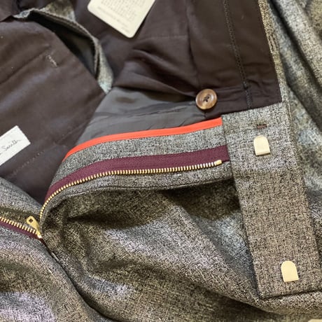 新品 paul smith 2016ss linen "箔" summer suit gray beige