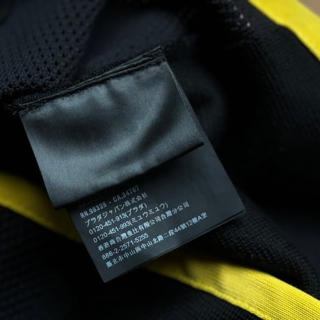 prada nylon mesh layered logo sweat