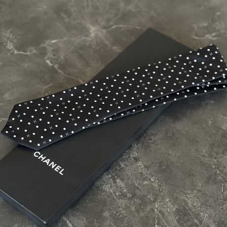 chanel 2023ss “coco” logo neck tie