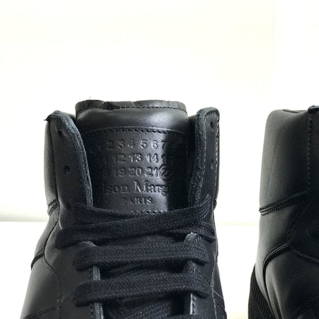 新品 maison margiela high cut sneakers black 42