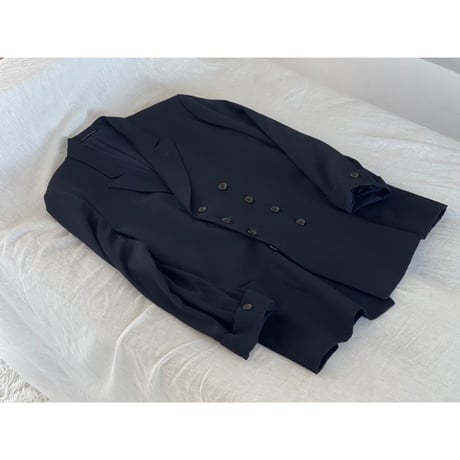 yohji yamamoto pour homme 8 button double jacket