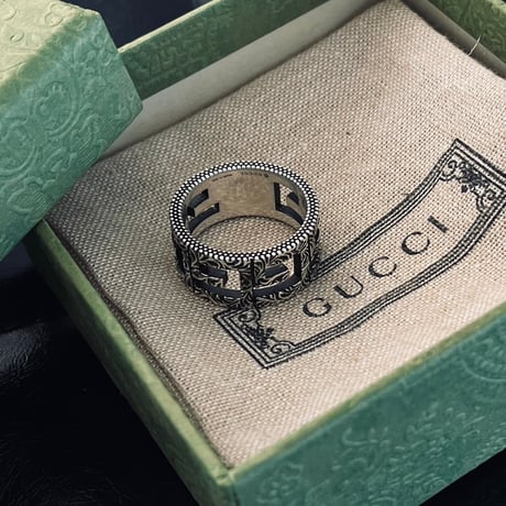 gucci 2023aw “square G” silver ring 18号