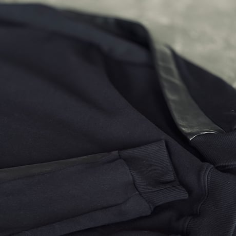 saint laurent paris leather switch sweat