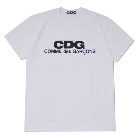 新品 ”CDG” comme des garcons logo tops white M