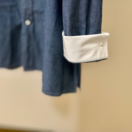 新品 maison margiela 2020ss”白タグ” denim long shirt 46