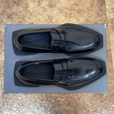新品 alexander mcqueen 2020aw square wood heel shose 42.5