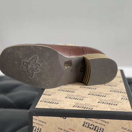 gucci monogram leather dress shoes UK7.5