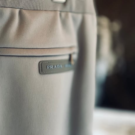 prada technical fabric side line pants