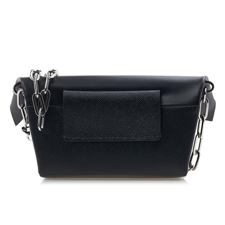 margiela snatched leather shoulder bag black