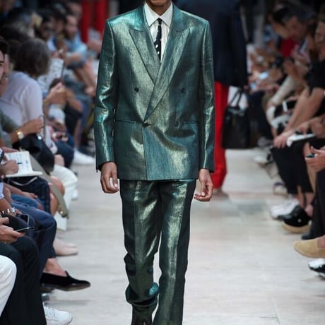 新品 paul smith 2016ss linen "箔" summer suit emerald