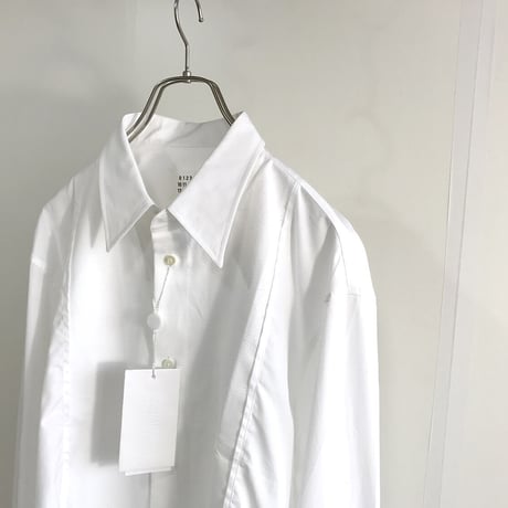 新品 maison margiela 2019ss tack dress shirt white 44