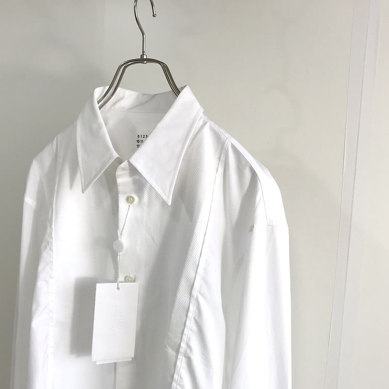 新品 maison margiela 2019ss tack dress shirt whit