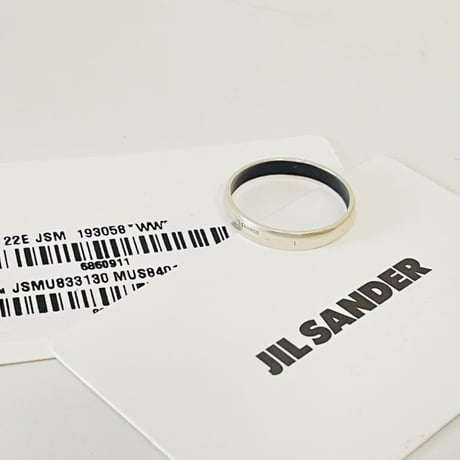 新品 jilsander 2022ss silver logo ring 27号
