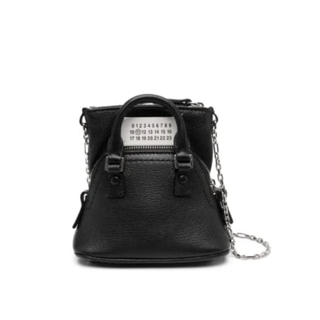 maison margiela 5ac leather shoulder bag black