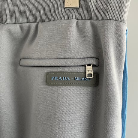 prada technical fabric side line pants