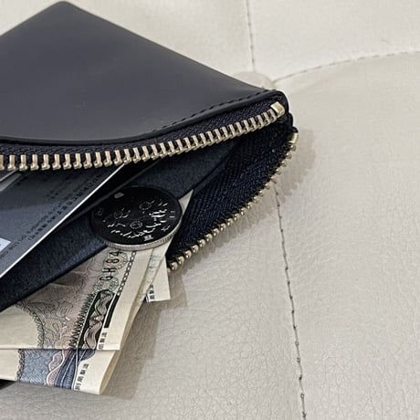 新品 comme des garcons 2022aw leather wallet black