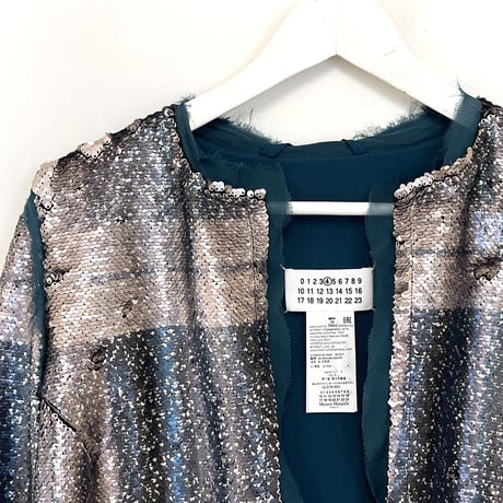 新品 maison margeila  silk spangle jacket 38