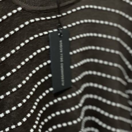 新品 alessandro dellacqua 2021aw cashmere wool design knit brown