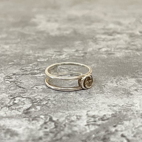 gucci interlocking logo silver ring 21号