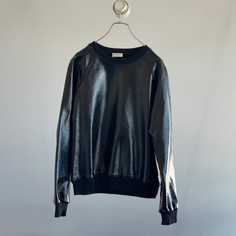 saint laurent paris by hedi slimane fake leather sweat S