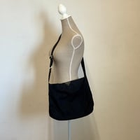 prada nylon logo shoulder bag black D