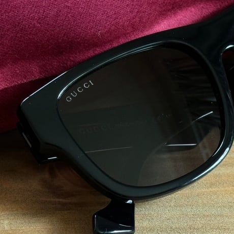 新品 gucci 2024ss square black sunglass