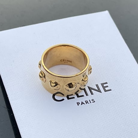 新品 2021aw celine triomphe gold ring