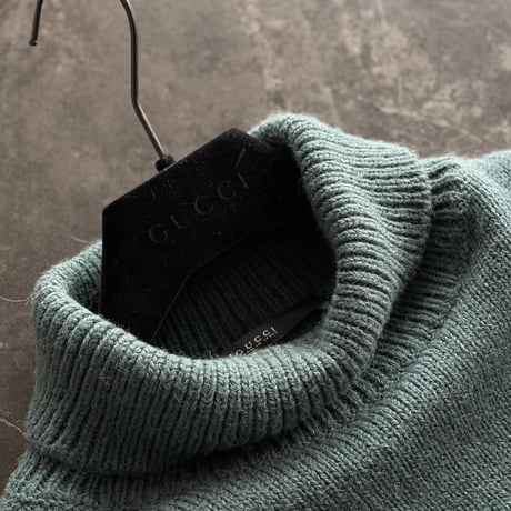 gucci alpaca green knit