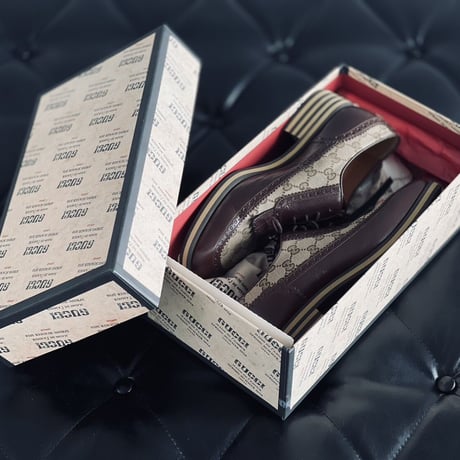 gucci monogram leather dress shoes UK7.5