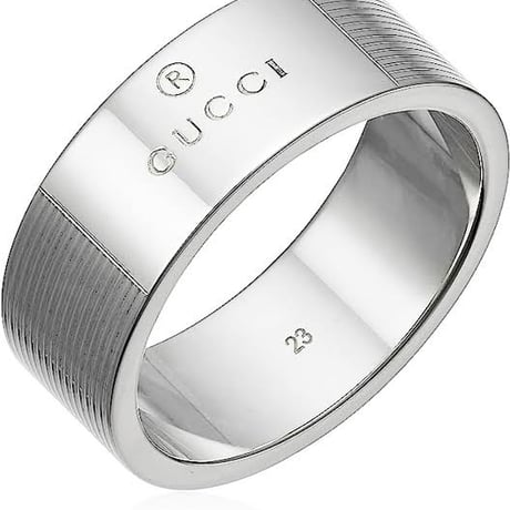 新品 gucci 2024aw silver logo ring 21号