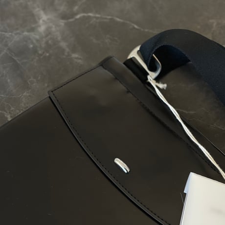新品 our legacy leather shoulder bag black