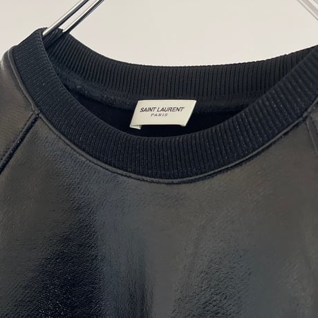 saint laurent paris by hedi slimane fake leather sweat S