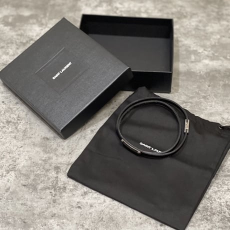 新品 saintlaurent 2022ss leather bracelet
