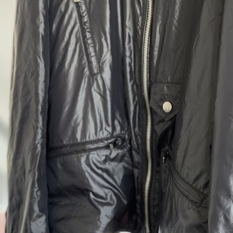 gucci nylon × leather jacket 44