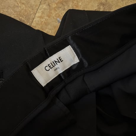 新品 celine wool gabardine flare trousers