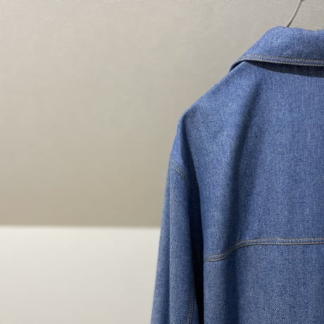 新品 agnona cashmere mix demin long coat 44