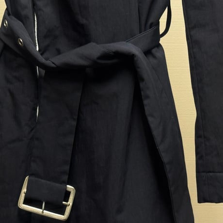 jw anderson leather logo belted coat