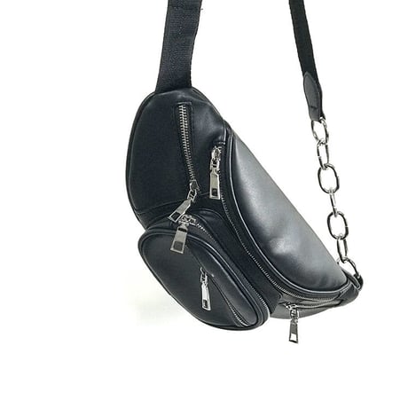 synthetic leather waist bag