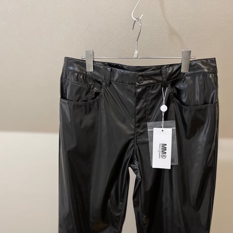 新品 mm6 maison margiela 2020ss fake leather pants 44
