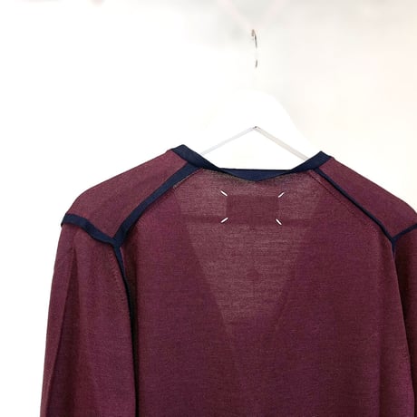 新品 maison margiela 2019aw cardigan bordeaux s