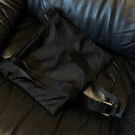 prada nylon logo shoulder bag black C