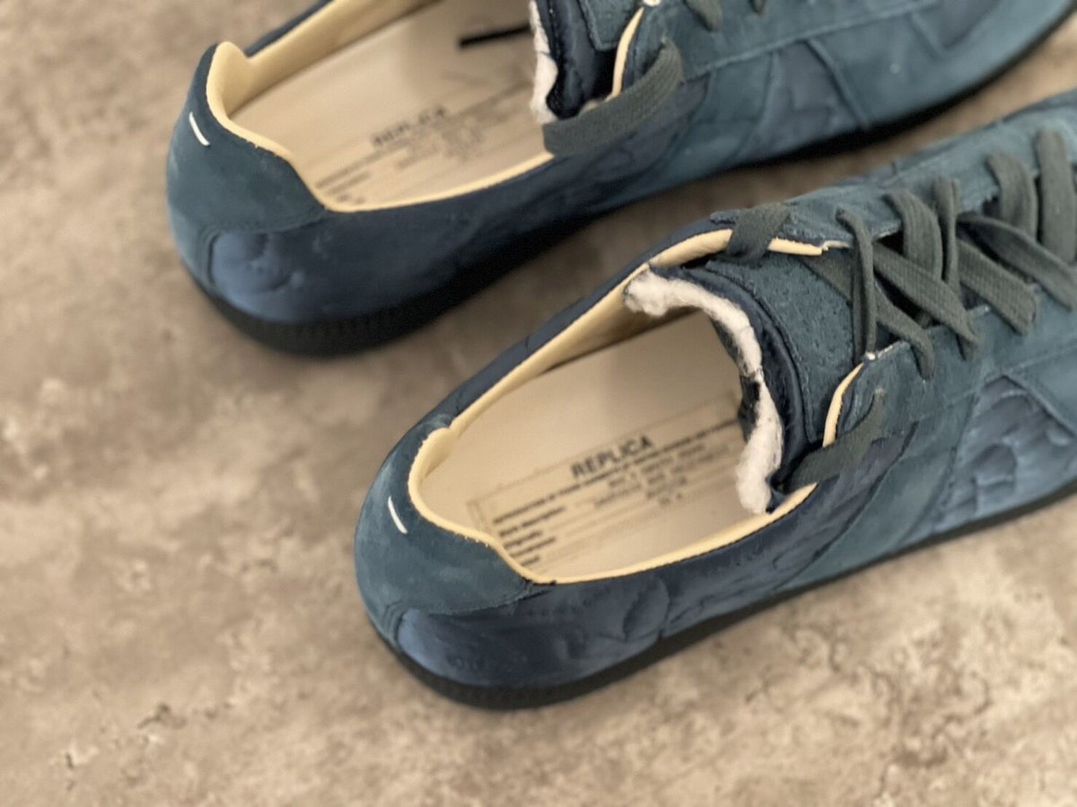 新品 maison margiela replica german trainer blue 