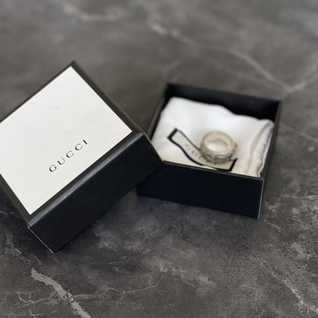 gucci 2023ss interlocking cat head silver ring 17号