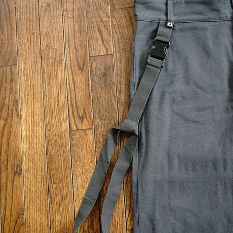 mcq alexander mcqueen suspenders wide pants