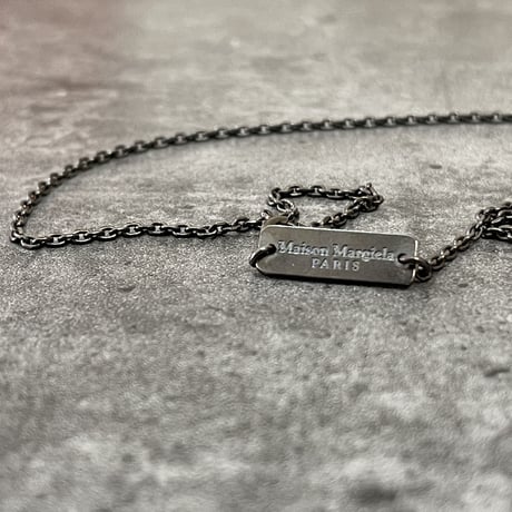 新品 maison margiela 2022aw silver chain logo necklace