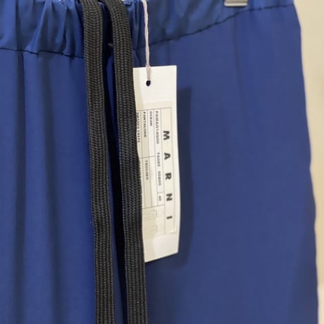 新品 marni silk eazy pants blue