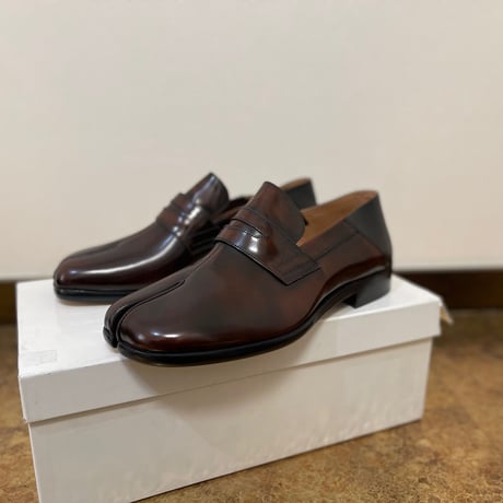 新品 maison margiela 2020aw tabi leather loafer 43