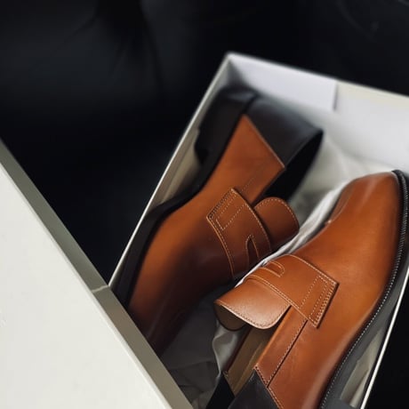 新品 maison margiela 2021ss tabi leather loafer 41