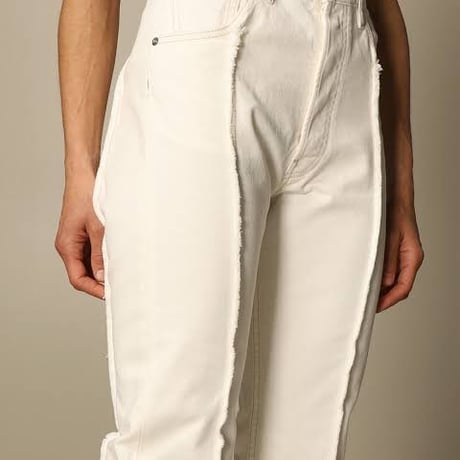 新品 maison margiela "再構築" denim pants white